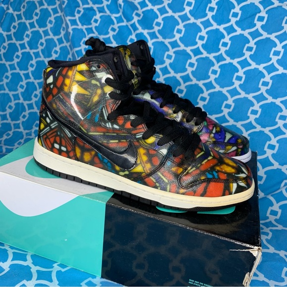 Nike dunk SB high Women’s size Concepts Stained Glass hi top collab  wmns og